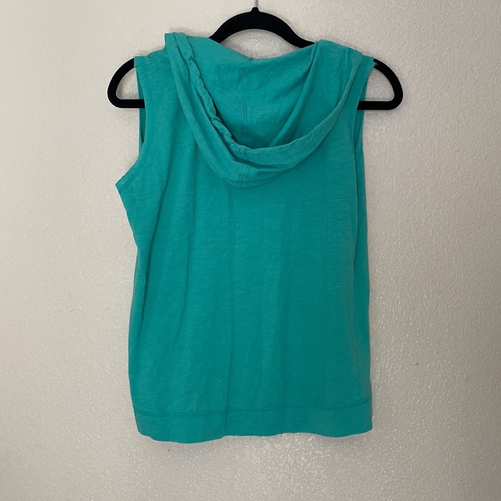 WOMENS HOODED TANK WITH POCKET AQUA SIZE XL - Picture 2 of 9